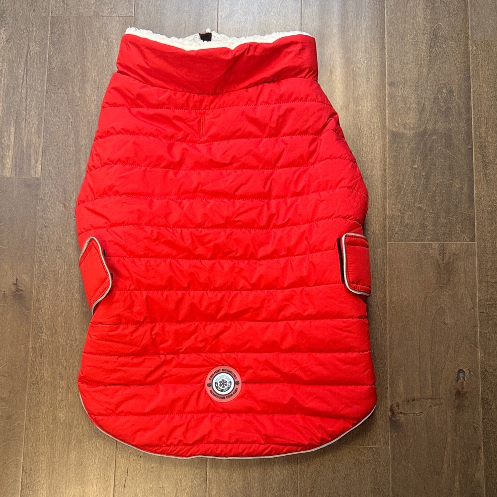Red Quilted Dog Jacket
